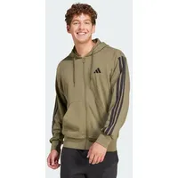 Adidas Essentials 3-Streifen French Terry Reißverschlusspullover Olive Strata /