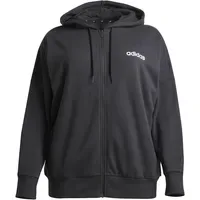 Adidas Essentials Linear French Terry Kapuzenjacke Black / White