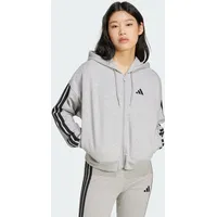 Adidas Essentials 3-Streifen French Terry Kapuzenjacke Medium Grey Heather