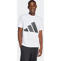 Adidas Essentials Big Logo Kurzarm-T-Shirt White / Black M