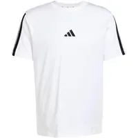 Adidas Essentials 3-Streifen Single Jersey Kurzarm-T-Shirt White 2 /