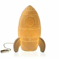Versa Porzellan Tischlampe 20x28.5x18.5 Cm - Brown - One