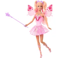 Mattel Barbie Fantasy Feenpuppe mit Farbwechsel-Flügeln (JCP76)