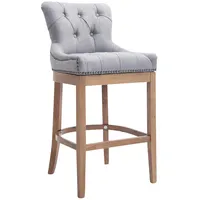 CLP Barhocker Lakewood Stoff, Antik-hell hellgrau