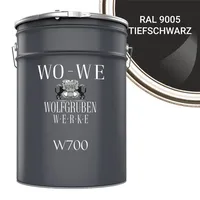 WO-WE Betonfarbe Bodenfarbe Bodenbeschichtung W700 Schwarz MATT ähnl. RAL
