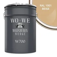 WO-WE Betonfarbe Bodenfarbe Bodenbeschichtung W700 Beige MATT ähnl. RAL