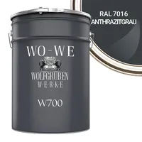 WO-WE Betonfarbe Bodenfarbe Bodenbeschichtung W700 Anthrazitgrau MATT ähnl. RAL