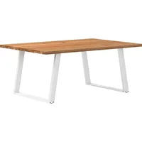 VidaXL Esstisch Hellbraun 180x120x74 cm Massivholz Eiche Rechteckig