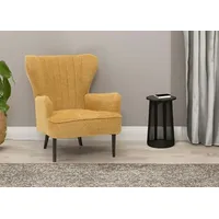 Mendler Lounge-Sessel HWC-K37, Cocktail-/Ohrensessel Polsterstuhl Retro Vintage Stoff Chenille