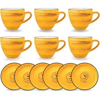 Wilmax england Wilmax SPIRAL Tassen-Set mit Untertassen 300 ml,