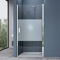 Doporro Duschtür Nischentür dusche Duschabtrennung Duschkabine 70x195cm ESG-Sicherheitsglas Duschtür