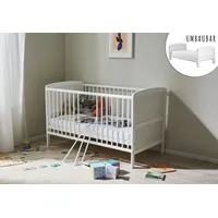 Kids Collective Babybett Weiß, Holz, Kiefer 70x140 cm Babymöbel,