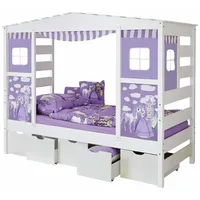 TICAA Hausbett Horse Lila 90 x 200 cm Kiefer