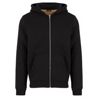 URBAN CLASSICS Bonded Sherpa Reißverschlusspullover Black 4XL