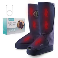 Aspria Fußmassagegerät, 2-in-1-Waden-Fuß-Massagegerät mit Luftkompression, Vibration und Wärmetherapie, Bein-Fuß-Massage-Stiefel