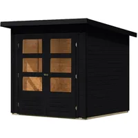 Karibu Gartenhaus Stockach 2 Schwarz 197 x 182 x