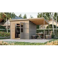 Karibu Eco Gartenhaus Merseburg 5 - 14mm-242 x 214cm