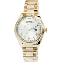 Just Watch Luka 40 Edelstahlgehäuse goldfarben Edelstahlarmband