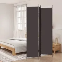 VidaXL 3-tlg. Paravent Braun 150x220 cm Stoff