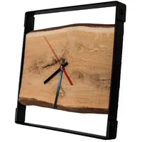 Holz4home® Quadratische Wanduhr 37,0 cm 37x37 Eiche
