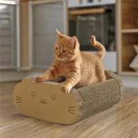 Navaris Kratzpappe für Katzen - 2-in-1 Katzenkratzbrett und Loungebett