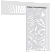 Weide Dekorative Wand für Weide Pergola | Blattdesign weiß