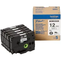 Brother HGE231V5 - Laminiertes Band - Schwarz auf Weiß