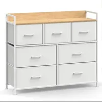 Songmics Kommode, LTS523W57 creme-weiß 98,0 x 28,5 x 85,0