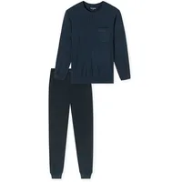 SCHIESSER Comfort Essentials, Long Pyjamas dunkelblau), Baumwolle, 3XL