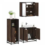 VidaXL Badmöbel-Set 3-tlg. Eiche