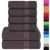 VidaXL 6-tlg. Handtuch-Set Anthrazit 360 g/m2 100% Baumwolle, vidaXL