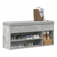VidaXL Schuhbank Betongrau 102x30,5x45 cm Holzwerkstoff