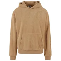 URBAN CLASSICS Jacquard Velvet Oversized Kapuzenpullover Union Beige XL