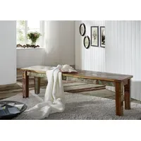 Massivmoebel24 Bank Altholz 140x40x45 mehrfarbig lackiert Nature OF Spirit