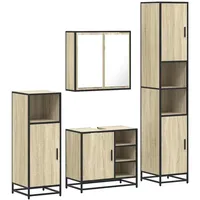 VidaXL Badmöbel-Set Sonoma 4-tlg. Eiche
