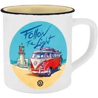 Geda Labels GmbH Tasse VW Follow the light Emaille-Optik