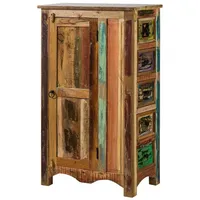 Massivmoebel24 Kommode Altholz 70x40x120 mehrfarbig lackiert NATURE of SPIRIT