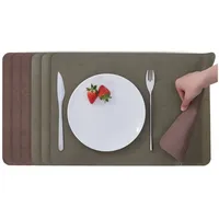 Simurq Platzsets Abwaschbar in Lederoptik - Beidseitig Nutzbare und