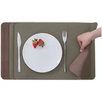 Simurq Platzsets Abwaschbar in Lederoptik - Beidseitig Nutzbare und