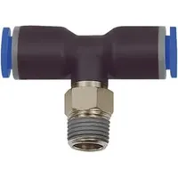 Riegler T-Steckverschraubung »Blaue Serie«, drehbar, R 1/2 außen Ø10