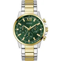 GUESS Herren Armbanduhr Silbergoldfarben GD WALKER GW0900G5 - Bunt/Grün