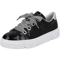 Rieker Sneaker RIEKER, Damen, Gr. 36, schwarz, Lederimitat, glänzend,