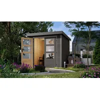 Karibu Metall-Holzgartenhaus Hybridhaus Jupiter B - 19 mm-213 x
