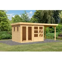 Karibu Gartenhaus Lahar 3,5/5/6 mit 240 cm Schleppdach -19