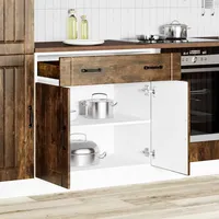 VidaXL Küchen-Unterschrank Lucca Räuchereiche Holzwerkstoff