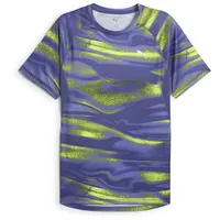 Puma Laufshirt VELOCITY Lauf-T-Shirt mit Allover-Print Herren blau M