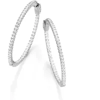 GIORGIO MARTELLO MILANO Creolen mit funkelnden Zirkonia Steinen, Silber