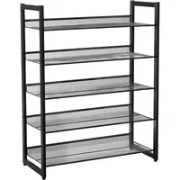 Songmics Schuhregal 74 x 104 x 30,7 cm schwarz