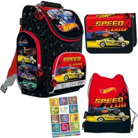 Goldkids Schulranzen Set Hot Wheels Ranzen Federmappe Turnbeutel Aufgabenheft