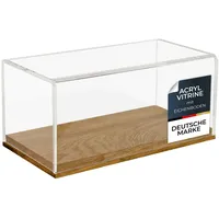 HMF 46871 Acryl Vitrine mit Holzsockel für Modellautos, 24